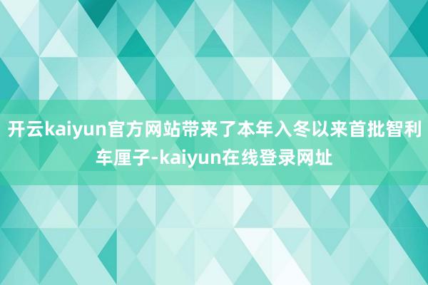 开云kaiyun官方网站带来了本年入冬以来首批智利车厘子-kaiyun在线登录网址